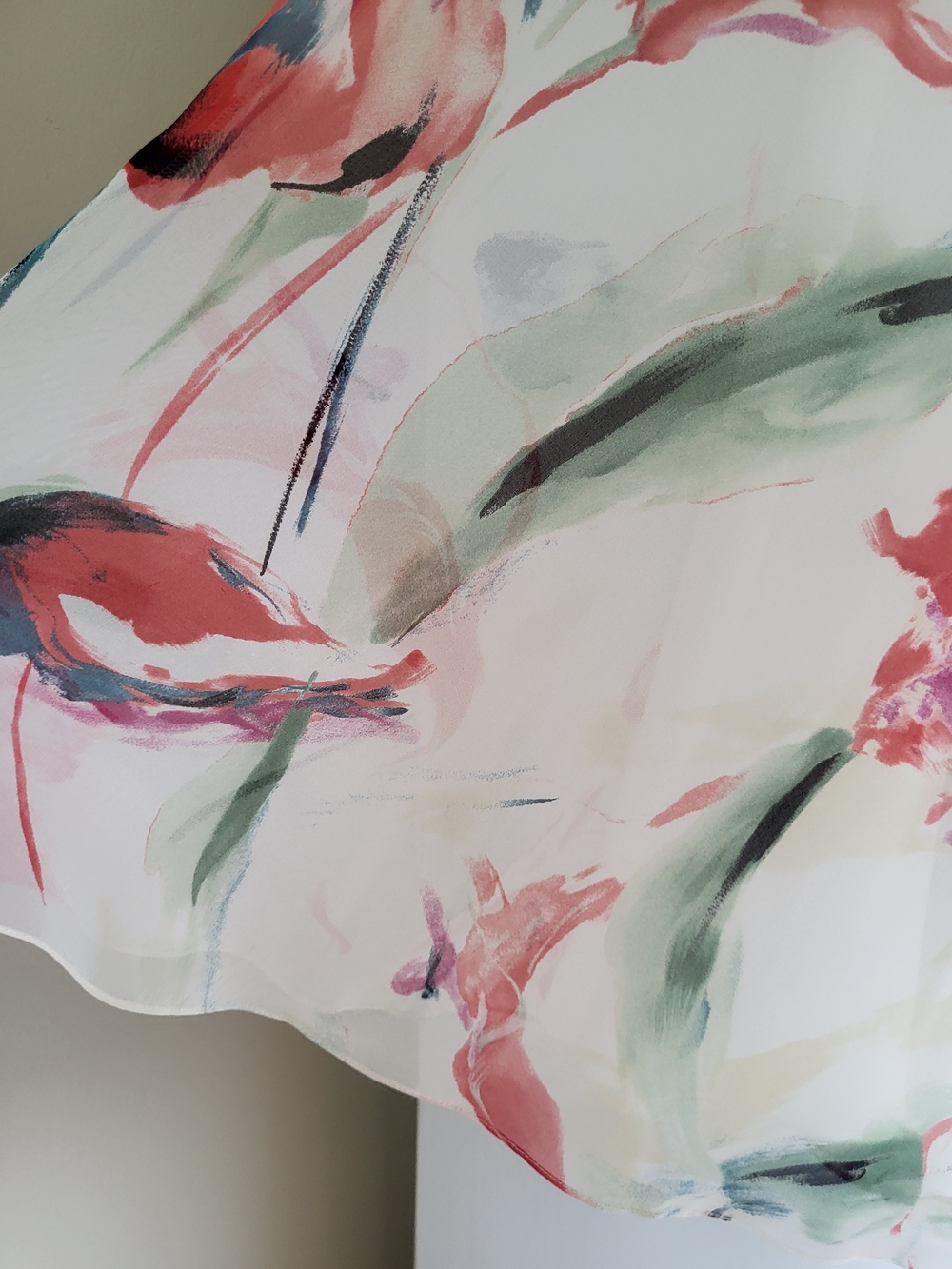 Jones New York Floral Silk Maxi Skirt in Black, Cream, Pink and Green - Picture 2 of 4